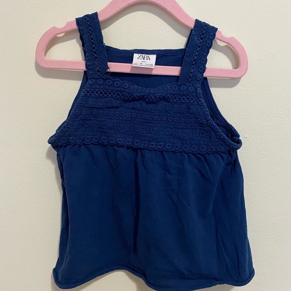 [3/$15] Girls Blue Zara tank top - Picture 3 of 5